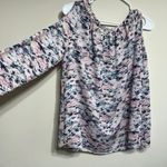 Amanda Uprichard  Cold Shoulder Long Sleeve Blouse Colorful Medium Photo 5