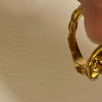 None Vintage Gold Tone Men and Women Embraced Women's Ring Size 7 Photo 10