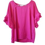 Umgee ‎ USA Shirt Womens Size Large Pink Career Bohemian Flowy Photo 6