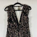 Soiéblu Soieblu Womens Black Gold Floral Sleeveless Pullover Maxi Dress Size‎ Large Photo 6