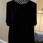 Vince Camuto Women's Black Dressy Tunic Sz M Sheer Top Blouse Career Office Photo 0