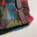 Patchwork Backpack Sack Boho Artsy Ethnic Festival International Nepal Pockets Black Photo 7