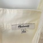 Madewell  Womens White Linen-Cotton Princess Seamed Square Neck Midi Dress Size M Photo 11