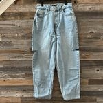 Pretty Little Thing Light Blue Boyfriend Jeans Distressed Thigh Size 4 Photo 2