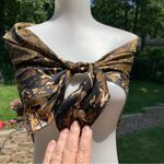 Perry Ellis  Black and Gold Artistic Scarf Photo 0