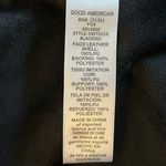 Good American  Black Faux Leather Snap Button Collared Cropped Jacket Size 0 (XS) Photo 5