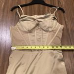 Bella Barnett Olive Green Satin corset Knee length pencil Dress NWT size small Photo 8