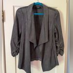Alfani Gray Faux Suede Open Jacket Women  Petite -lovely soft gray Petite PS Photo 2