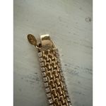 Vintage Kenneth Jay Lane KJL Goldtone Panther Link & Rhinestone Bracelet Gold Photo 1