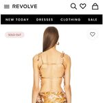 Revolve New! Milkwhite Cropped Open Back Top Burnt Orange Floral Womens Small Photo 1