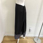 Unbranded 100% Nylon Utility Cinched Waist Midi Skirt Lagenlook size Medium Black Photo 3