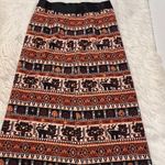 Vintage Union Made Maxi Skirt Tan Black Geometric Size M Photo 3
