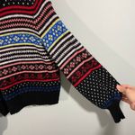 American Eagle  Women's Fairisle Knit Mocked Neck Balloon Sleeves Sweater Size S Photo 6