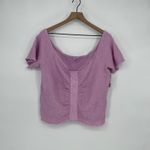 BP Smocked Off The Shoulder Top Lavender Purple Puff Sleeve Plus Size 3X Photo 1