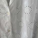 Hue White Cotton Eyelet Camp Shirt Scalloped Summer Plus Size 3X Cottagecore Photo 1