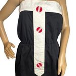 Karl Lagerfeld Vintage 80’s tuxedo style strapless black white red dress size S Photo 12