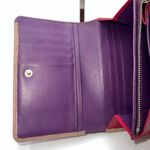 Loewe  Lambskin Wallet with Lock on Zipper pull Red and Purple Interior Photo 6