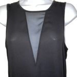 EXPRESS  Black Sleeveless Cutout ‎ Knit Mesh Shift  Tunic Top EUC Size Small Photo 2