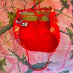 West of Melrose purr melrose red kimono style tie open back halter crop top Photo 3