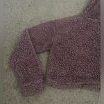 Active USA  Sherpa Faux Fur Teddy Cropped Hoodie Sweatshirt Photo 1