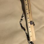 Vintage Floral Lamp Work Glass Pendant Black White Brown Photo 4