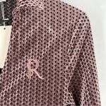 GSUWOO So Real Velvet Zip Front Jumpsuit V Neck Long Sleeve Form‎ Fitting Sexy Purple Size L Photo 5