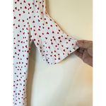 Rails Meline Mini Dress Short Sleeve Heart Print White Red Women's Size Medium Photo 4
