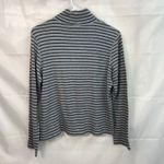 Rafaella  women's‎ gray striped turtleneck ribbed long sleeve casual shirt large Photo 3