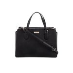 Kate Spade Saffiano Black Leather Medium Square Tote Bag Purse Photo 0