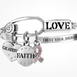 Brighton  Power of Pink Collectible Silver Bangle Bracelet with Collectible Tin Photo 1