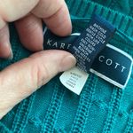 Karen Scott sweater 3/4 sleeves round neck cable knit look size large Photo 6