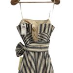 NWT BCBG Strapless Striped Pleated Bubble Sleeveless Dress Size 2 Retail $340 Black Photo 7