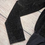Altar'd State  Black‎ Gold Glitter Bodysuit Womens Medium Long Sleeve Party Top Photo 3