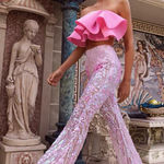 Eliya the Label Pink Sequin Alyce Pant Photo 0