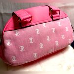 Juicy Couture NEW Glitter Pink White Bowler Bag Photo 4