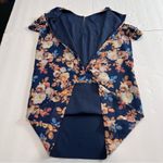 J.Crew Blue Floral 100% Silk Short Sleeve Keyhole Shift Dress Size 2 Photo 9