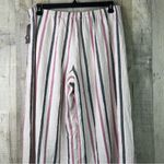 Vince Camuto Sz Medium Canyon Linen Blend Striped Pants W/Flyaway Legs Tie Belt Photo 9