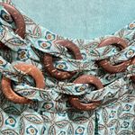 Dress Barn  Teal Sleeveless Top with Wooden Embellishments Size Small Photo 3