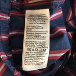 J.Crew Womens Cotton Poplin Pajama Pant In Stripe Navy Blue Red XL Photo 3