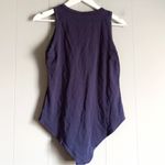 MANGDIUP Basic Sleeveless Crewneck Bodysuit Slim Fit Stretch Cotton Tank Top N Blue Size M Photo 2