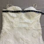 Lulus NWOT Sultry Romantic White Lace Textured Bustier Bodycon Midi Dress Photo 8
