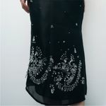 ZARA NWT  LIMITED EDITION SATIN EFFECT JEWEL TRIM SKIRT SIZE S Photo 5