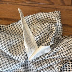 ZARA black and white gingham high neck ruffled sleeve blouse m Photo 4