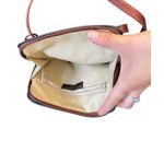 Crossbody Natural GENUINE Leather Purse Navy Blue Small Crossbody bag Photo 2