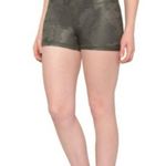 prAna Medium Layna Shorts Sage Camo Hi-Rise Hidden Pocket Stretch Elastic Waist Photo 2