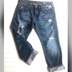 Anoname Chloe Crop Boyfriend Denim Blue Jeans Size 27 Distressed mid rise Y2K Photo 1