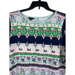 Talbots 1X Cotton Silk Sweater Multicolor Paisley Floral Print 3/4 Sleeve NWT Photo 1