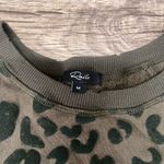Rails ‎ Theo Olive Green Flocked Leopard Sweatshirt size medium Photo 3