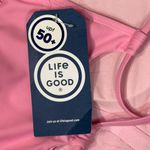 Life is Good X-Large Swimsuit One-Piece Chairs Tie-Back Scoop Neck UPF 50+ Pink Photo 7