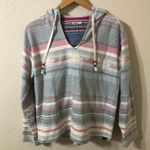 Faherty Byron Bay Hoodie Sweatshirt Bloom Paradise in Gray, Pink & Blue Sz Small Photo 1